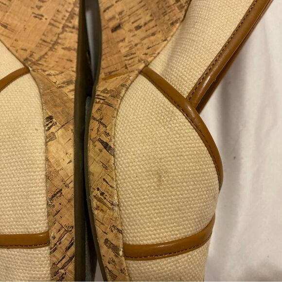 Circa Joan David Canvas Wedge Sandals Size 9 - Picture 5 of 16